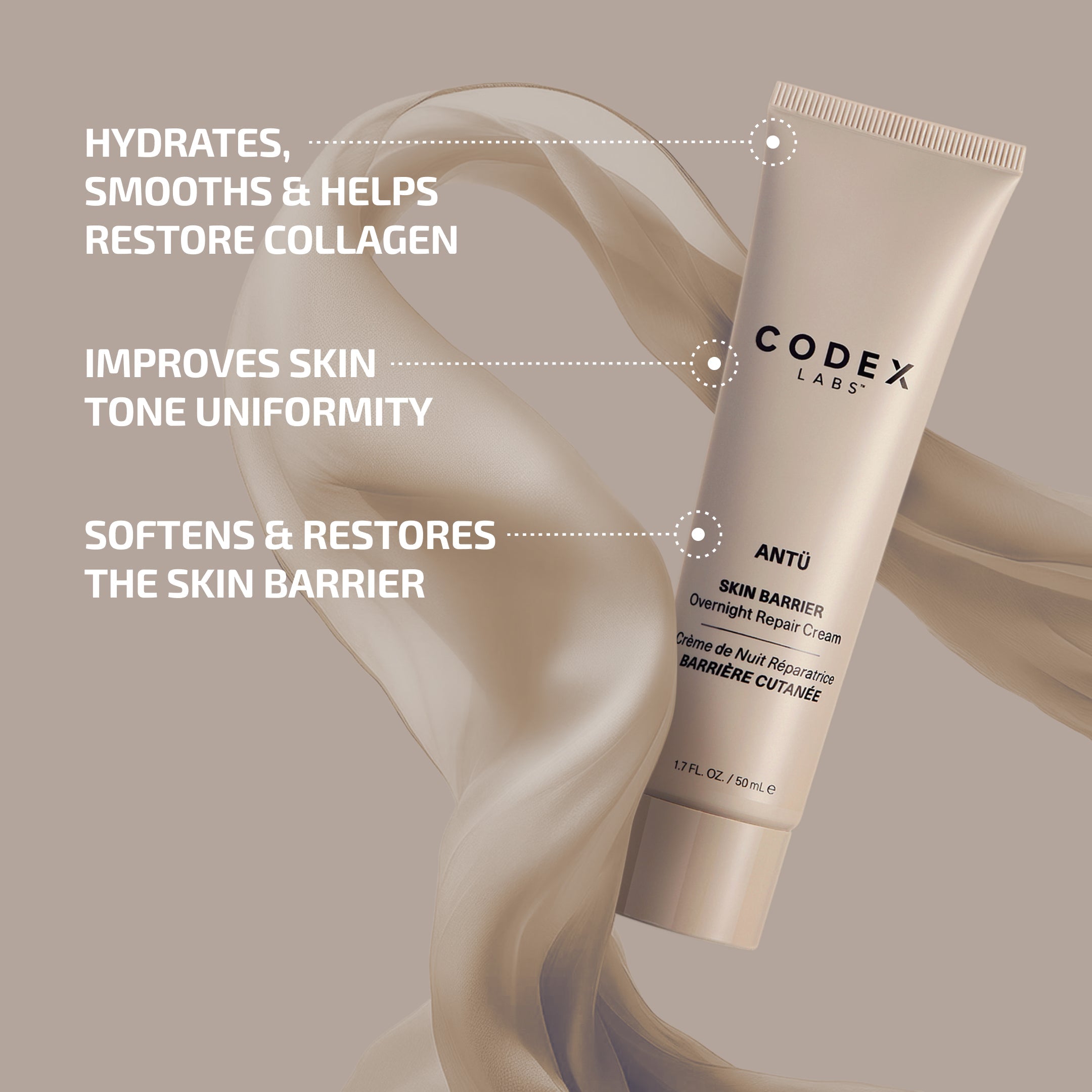 Overnight Repair Cream – Support Collagen & Deep Hydration for Skin Longevity – ANTÜ (Age: 30-60+)