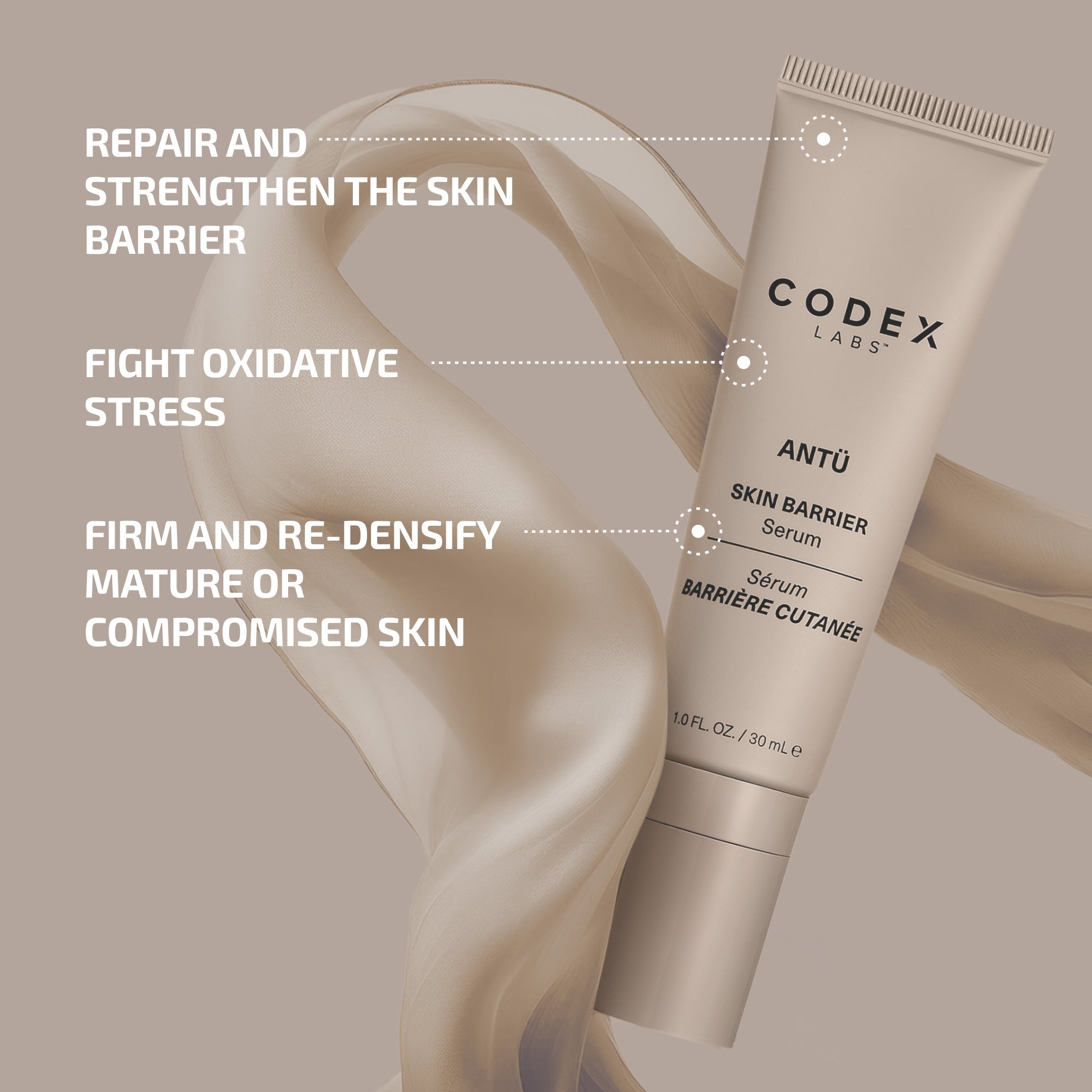 Antu Skin Longevity Protocol - Skin Barrier L-histidine supplement & M3 Antioxidant Serum (Age: 30-60+)