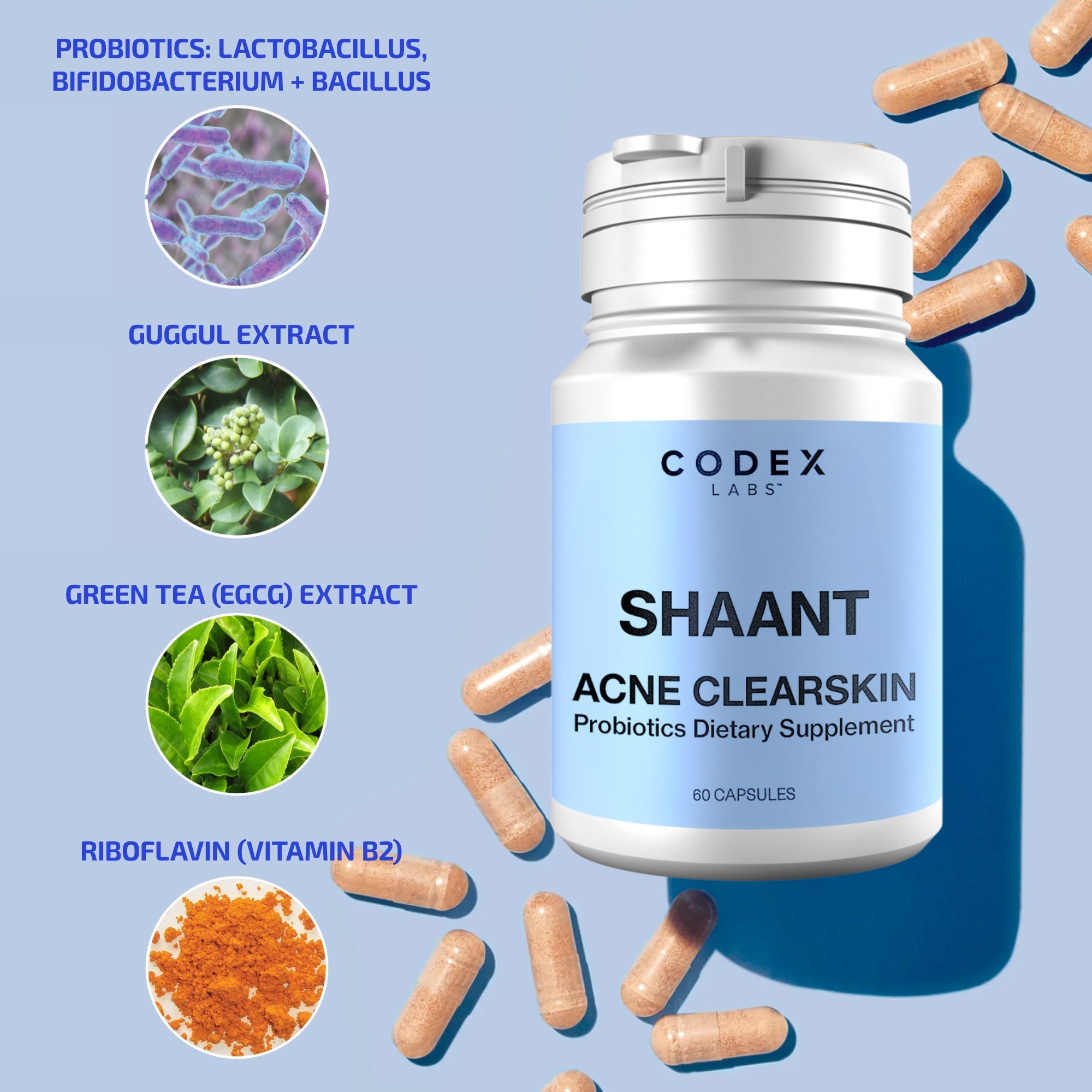 Shaant ClearSkin Probiotic Supplement 2.0