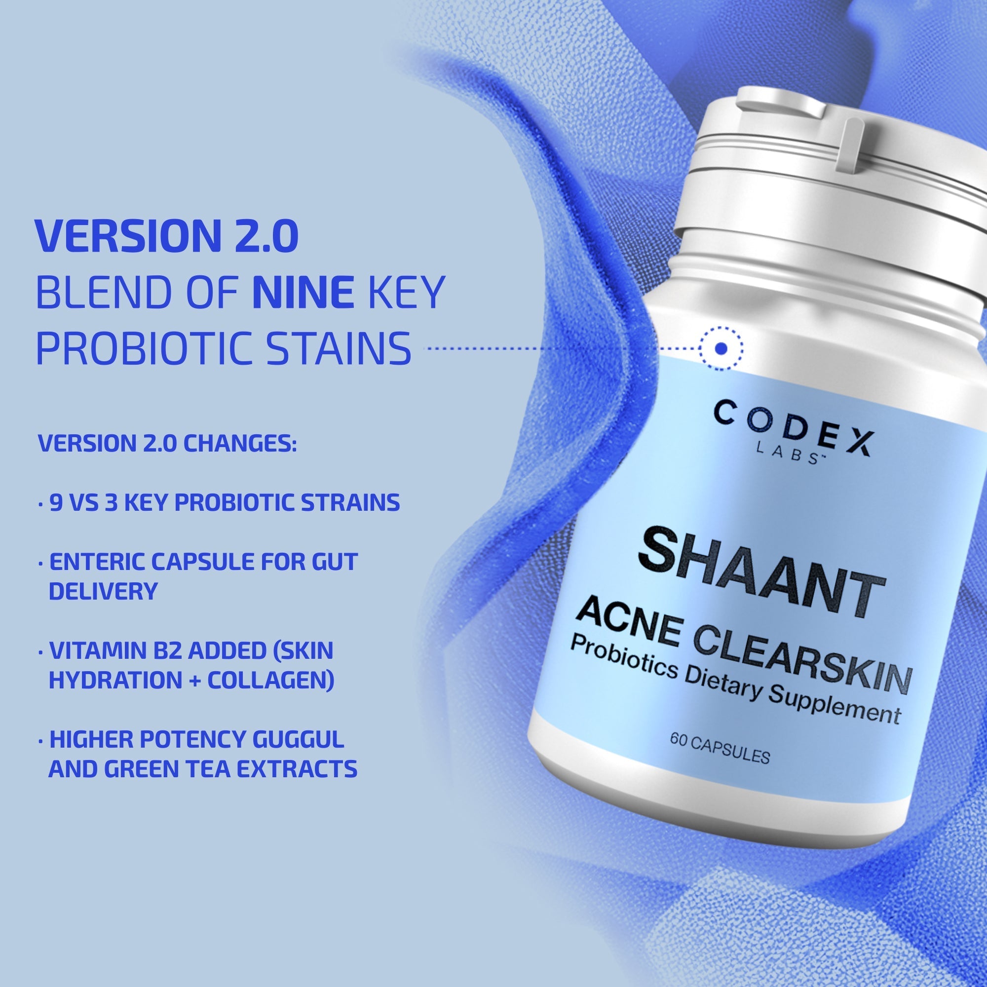Shaant ClearSkin Probiotic Supplement 2.0