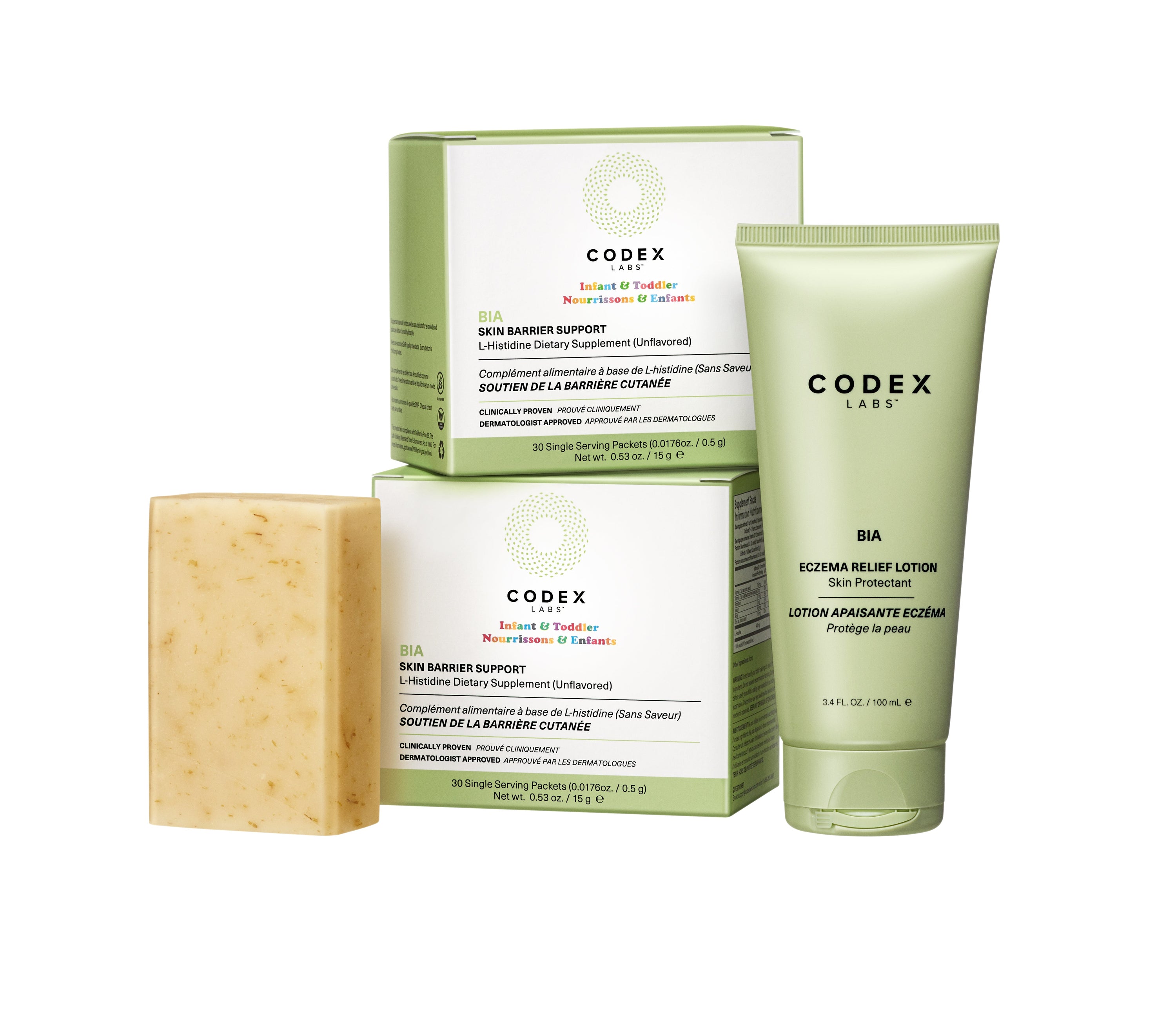 Toddler Eczema Relief - Skin Barrier Bundle: Soap, Lotion & Supplement (Age: 1-3)