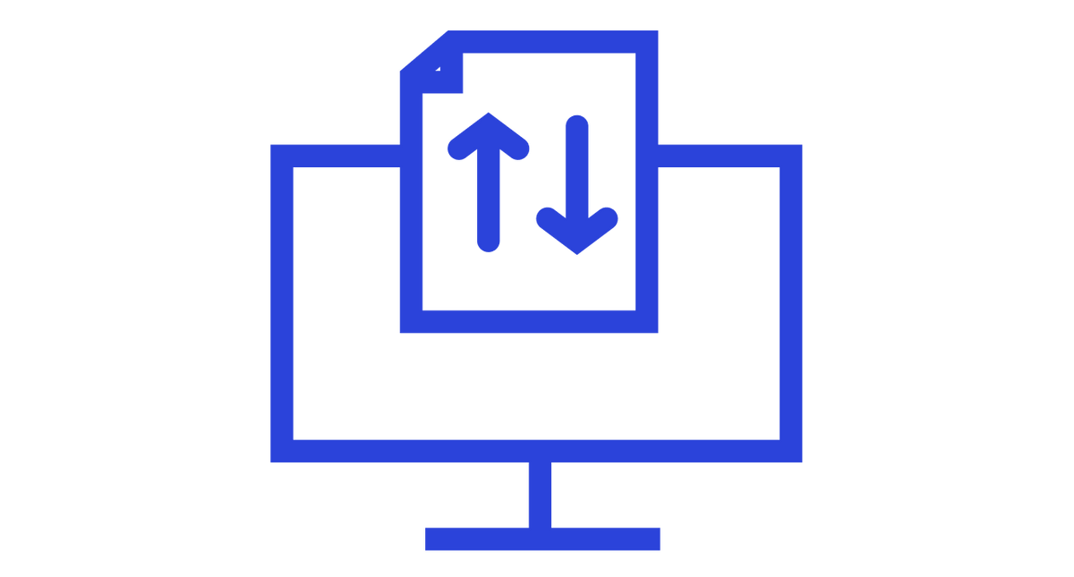 Digitized documentation graphic icon.