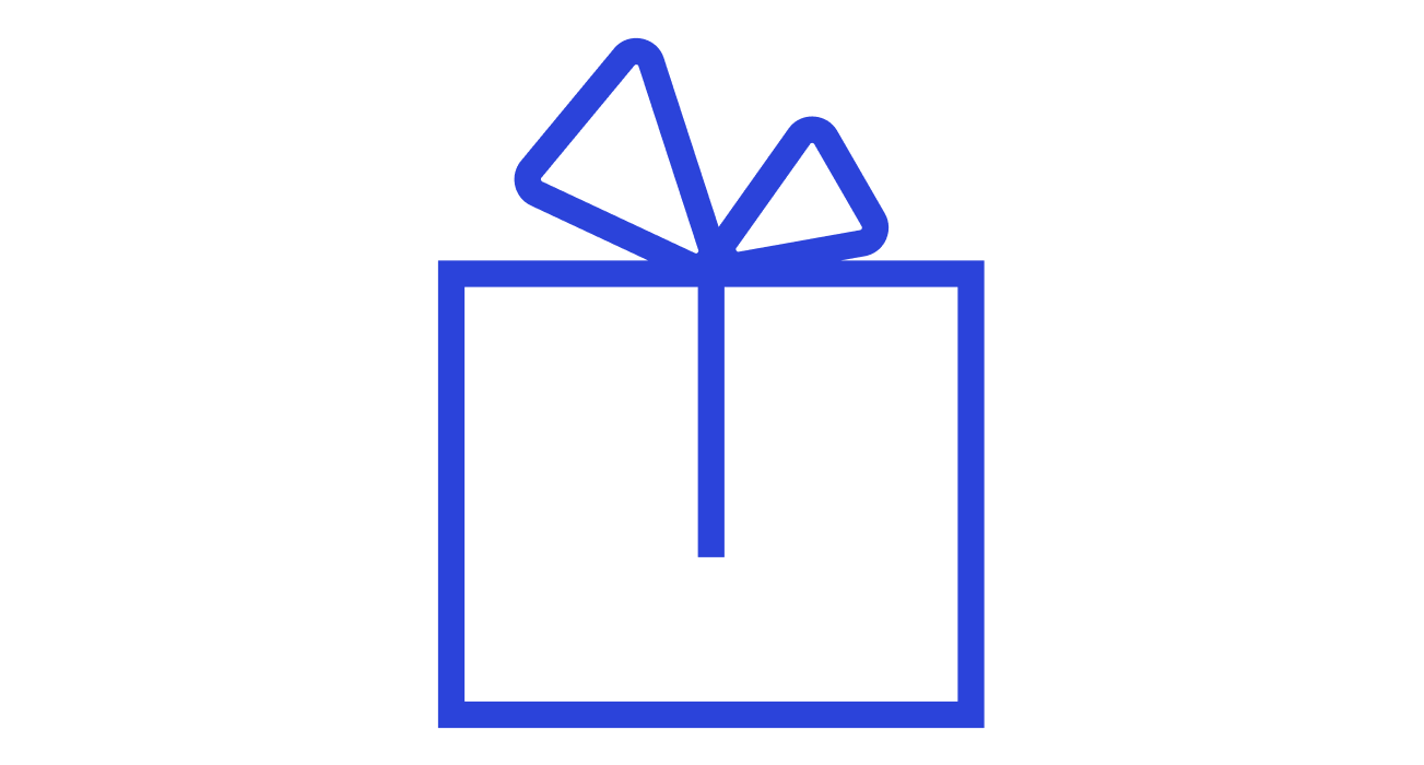 Icon of a packaged gift.