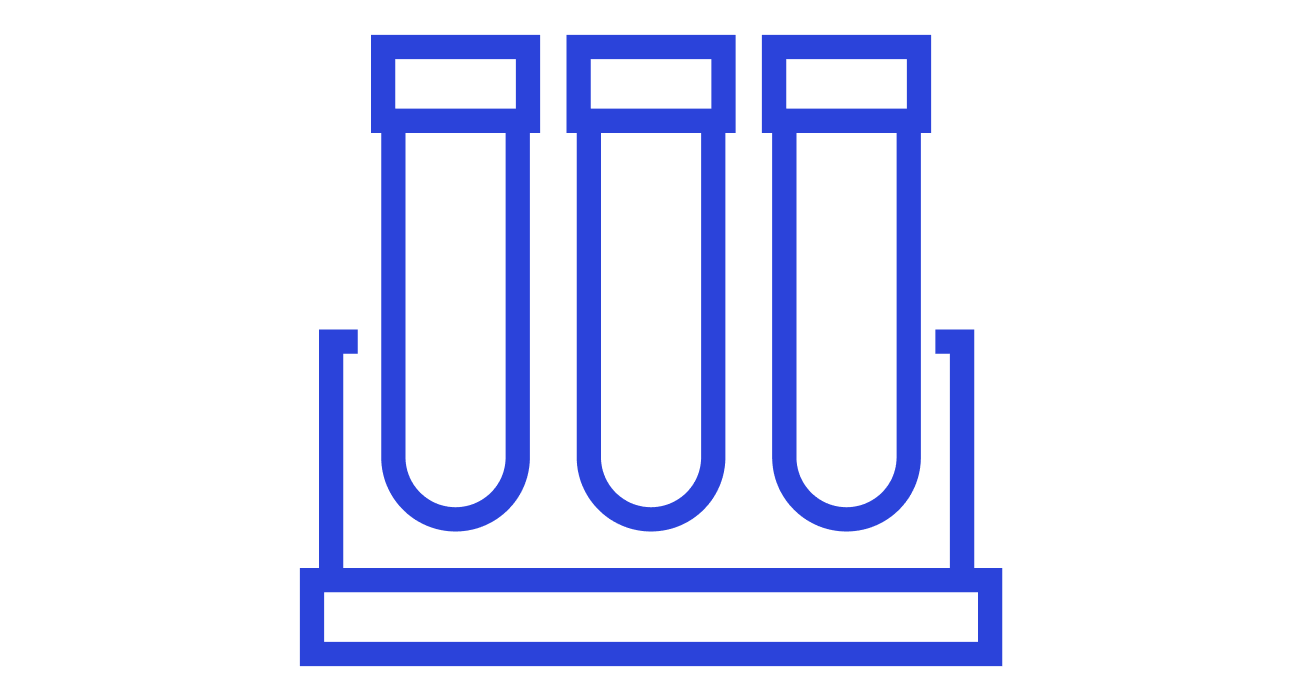 Icon of test vials.